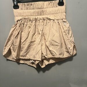 FP Movement by Free People High Waist Cream Shorts